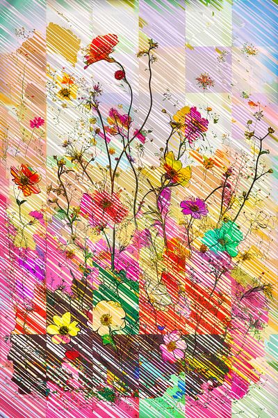 Explosion de fleurs Pop Art par Arjen Roos