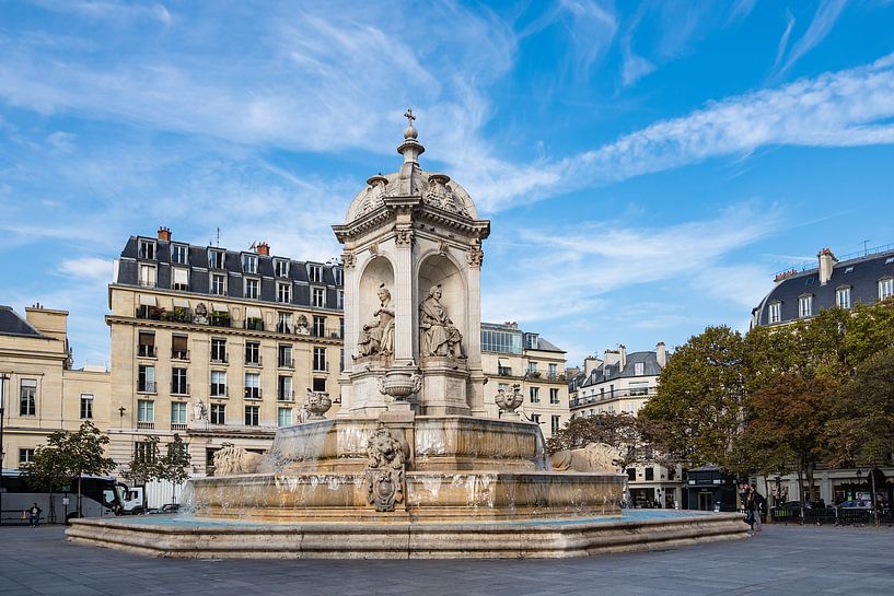 Blick auf den Visconti-Brunnen in Paris, Frankreich par Rico Ködder