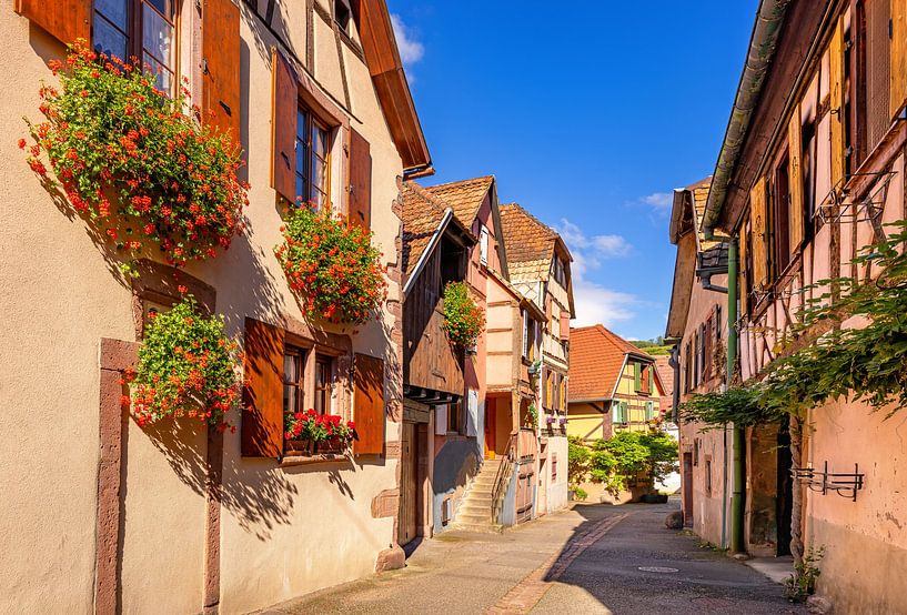 Street in Ribeauvillé, Alsace, France by Adelheid Smitt
