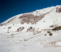 Snowy landscape in Spain Picos de europe