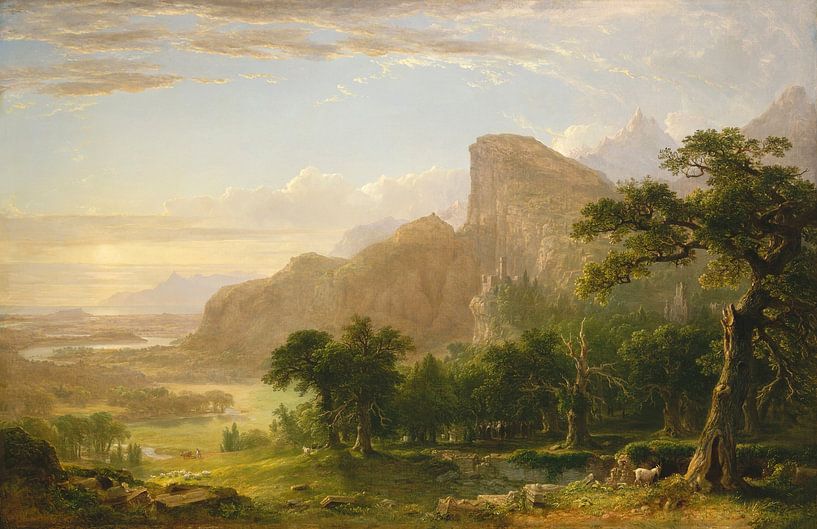 Landscape - Scene from &quot;Thanatopsis&quot;, Asher Brown Durand by Masterful Masters