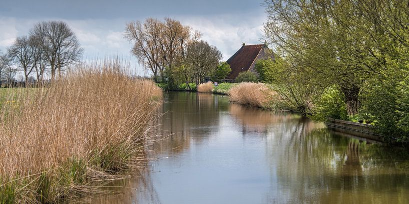 Friesische Landschaft im Vorfrühling kurz über Sneek von Harrie Muis