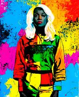 Buntes Frauenporträt