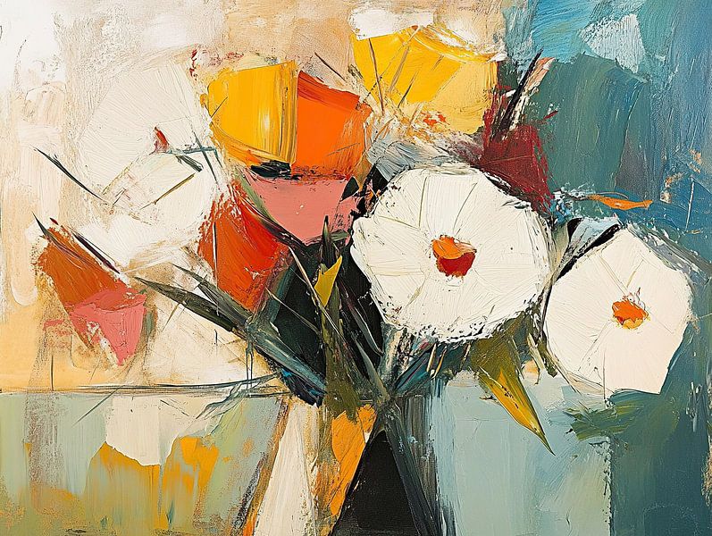 Ausdrucksstarke Blumen von Wunderbare Kunst