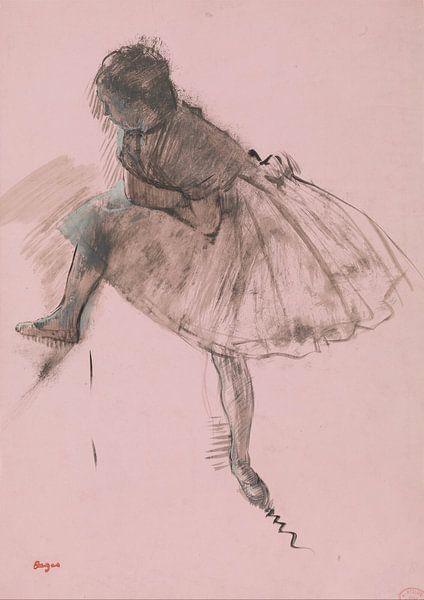 Studie eines Balletttänzer, Edgar Degas von Meisterhafte Meister