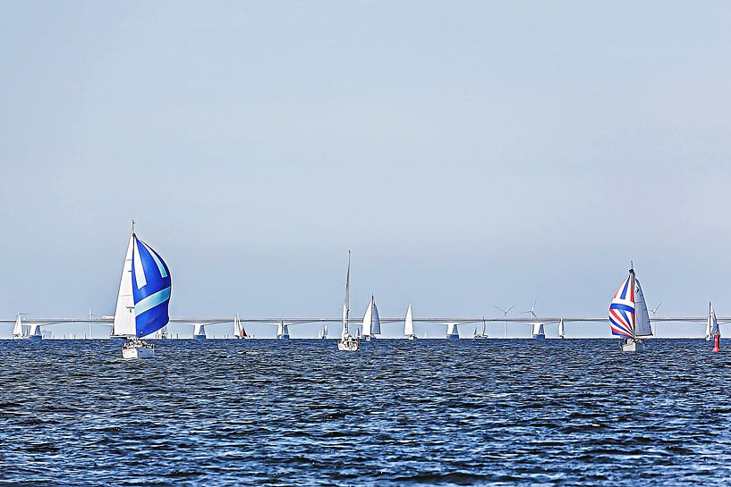 Segeln auf der Oosterschelde (Zeeland, Niederlande) (Cartoon) von Fotografie Jeronimo