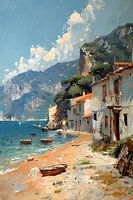 Village de pêcheurs au bord de la Méditerranée