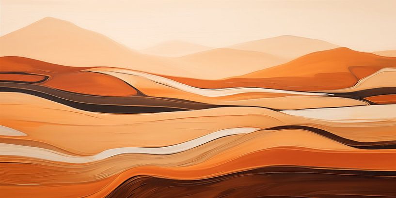 Abstrakte Hügellandschaft #3 von Bert Nijholt