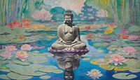Cocooning with Buddha - water lily pond