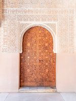 Alhambra Grenade - Porte architecturale mauresque et art islamique imprimé
