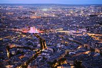 The Arc de Triomphe in Paris during Olympic Games ceremonies