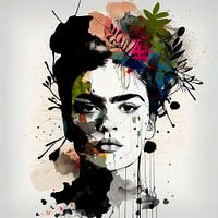 Black & white with flower colour splash