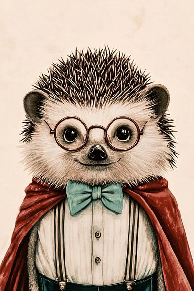 Niedlicher Igel mit Brille von Imperial Art House