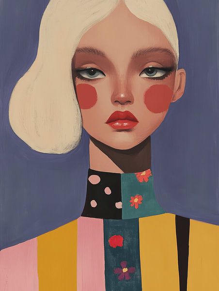 Portrait moderne &quot;Bold Elegance&amp;quot ; par Carla Van Iersel