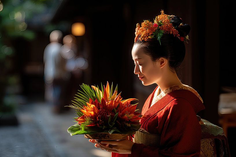 picturesque Japan with woman by Egon Zitter