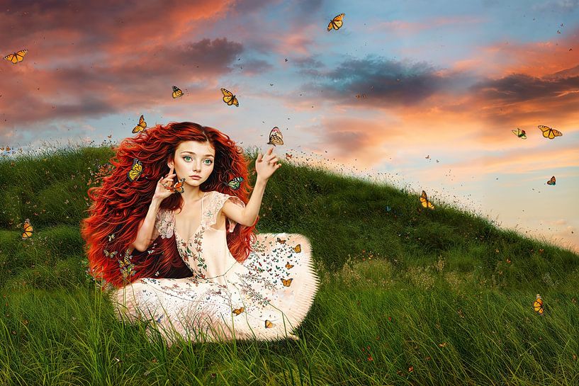 Das Mädchen mit den Schmetterlingen von Arjen Roos