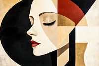 Abstract portrait with geometric shapes