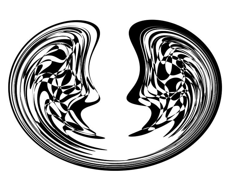 art numérique abstrait noir et blanc par Naomi van Mierlo