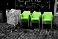Green chairs