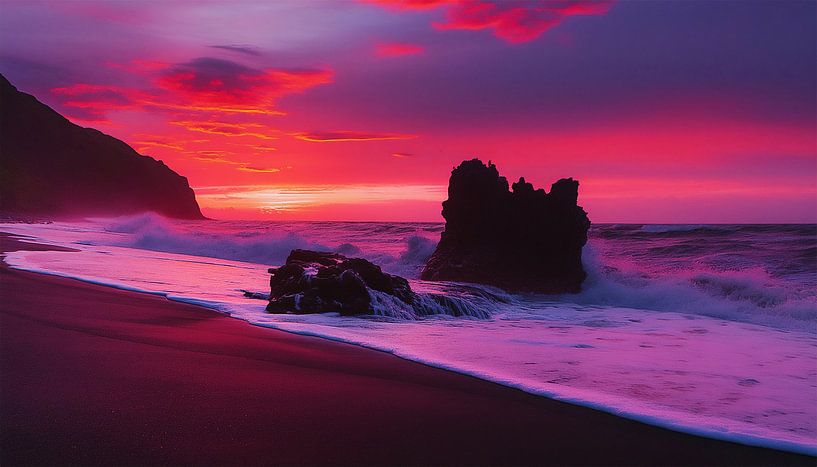 Magnifique coucher de soleil sur la plage par Mustafa Kurnaz