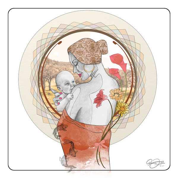 Mutter und Kind von Anne Oszkiel-van den Belt