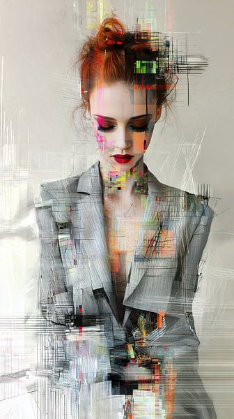 Businesswoman with red hair in a business outfit by Frank Heinz