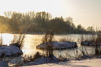 Sunrise with snow and ice