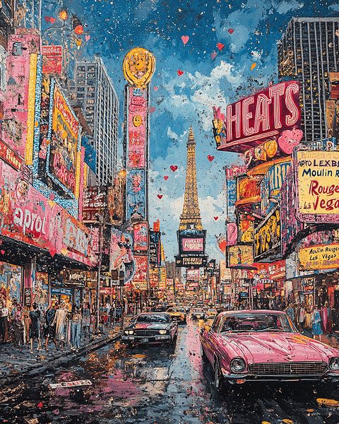 Neon Nights in Love City by Art Lovers