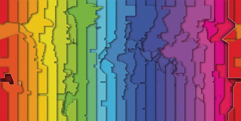 Carte du monde Fuseaux horaires par Frans Blok - des photos, de l'art et des autres décorations murales