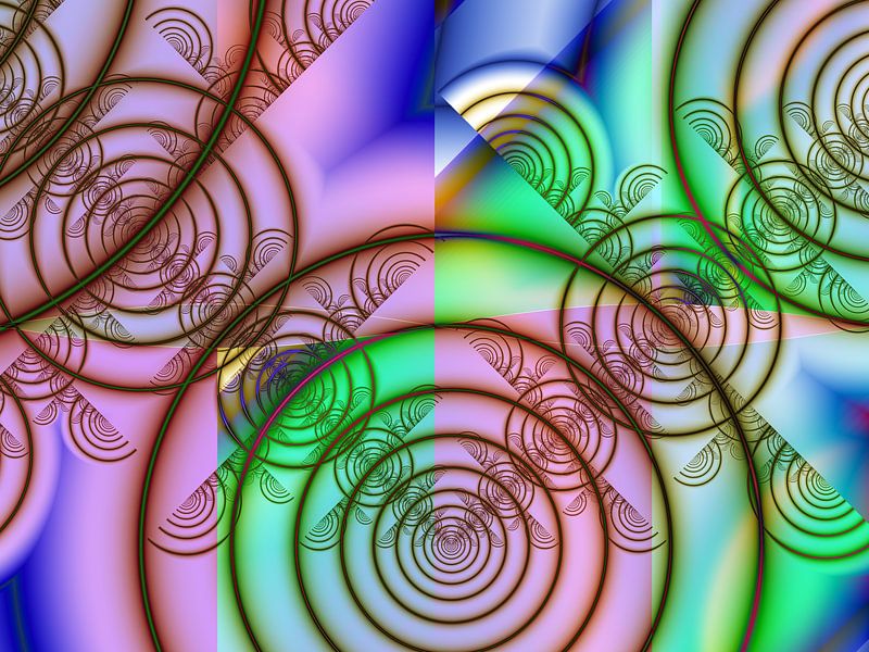 Abstrakt 67 -  Formen und Linien von Claudia Gründler