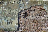 mooie oude vervallen stenen muur