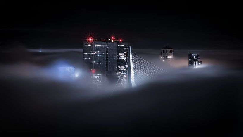 Rotterdam dans le brouillard par Jeroen van Dam
