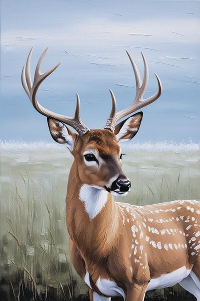 Cerf réaliste dans la nature par Art & Soul Creations