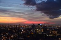 Vroege wintersavond In Rotterdam