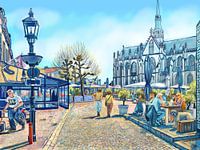 Markt in Meerssen und Basilika des Heiligen Sakraments