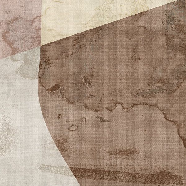 Wabi-sabi. Formes abstraites en brun, sable, gris et taupe par Art minimaliste abstrait