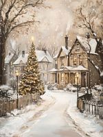 Noël dans une rue d'hiver