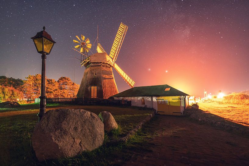 Moulin à vent sur Amrum la nuit par Oliver Henze