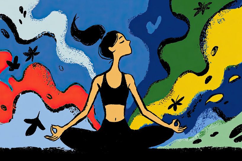 Woman Meditation | Meditative Journey Through Colour by OMG Art
