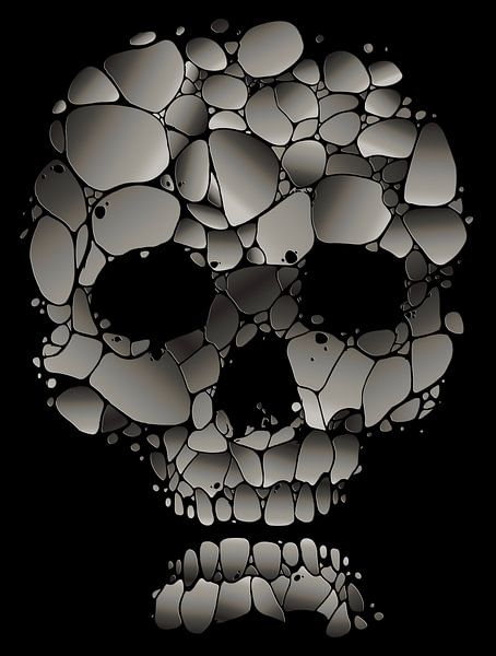 Steinschädel - Einzigartige von Felsen inspirierte gotische Kunst von Ramy Salah Hefny