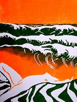 Weiblicher Akt am Meer