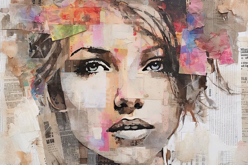Mila | Portrait Collage by ARTEO Paintings