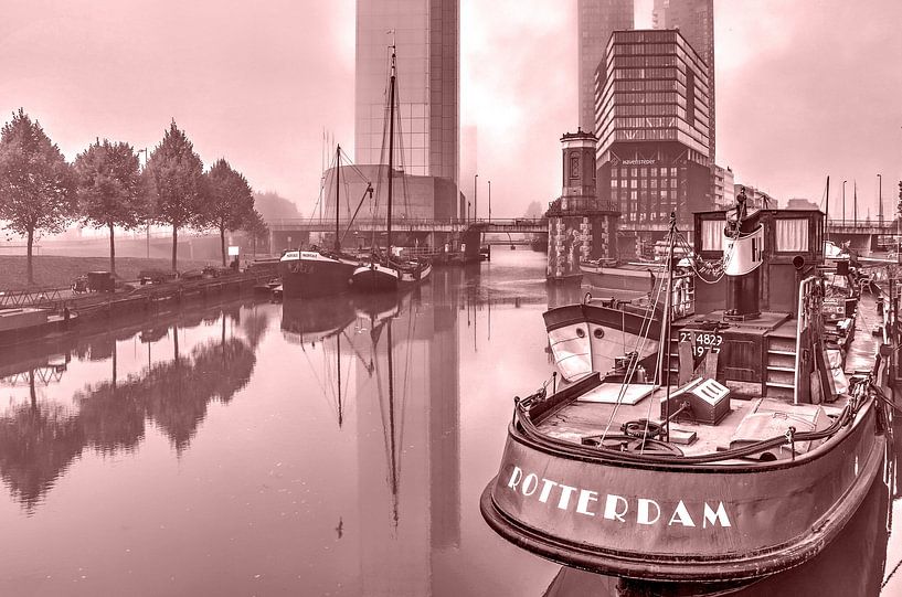 Rotterdam en brouillard - monochrome par Frans Blok - des photos, de l'art et des autres décorations murales