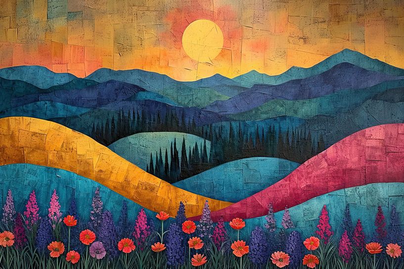 Florale Spektralresonanz von Kunst Laune