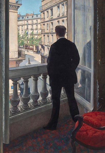 Junger Mann an seinem Fenster, Gustave Cailleboite von Meisterhafte Meister
