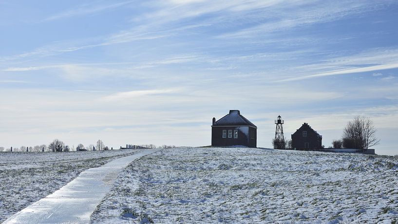 Schokland dans la neige par Gerard de Zwaan