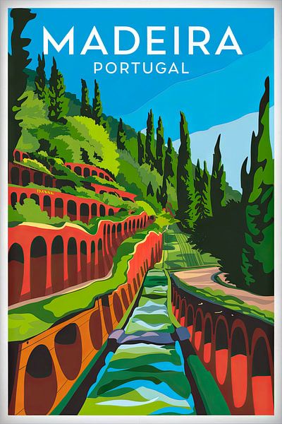 Madeira, Portugal. by Poster Art Shop