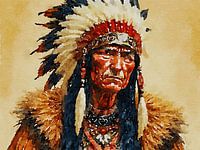 Porträt eines indianischen Gemäldes