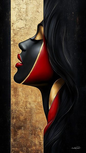 gold - black - red by Gelissen Artworks