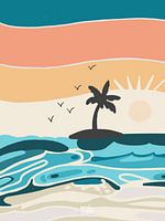 uninhabited palm island